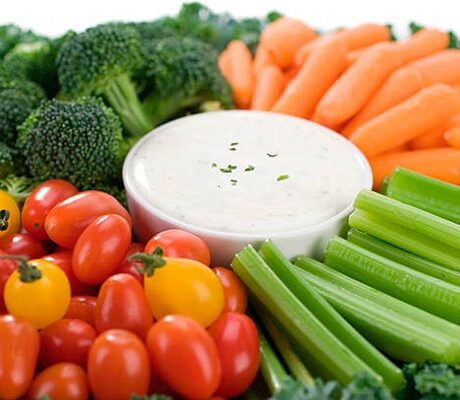 Plateau de crudités et trempette maison
